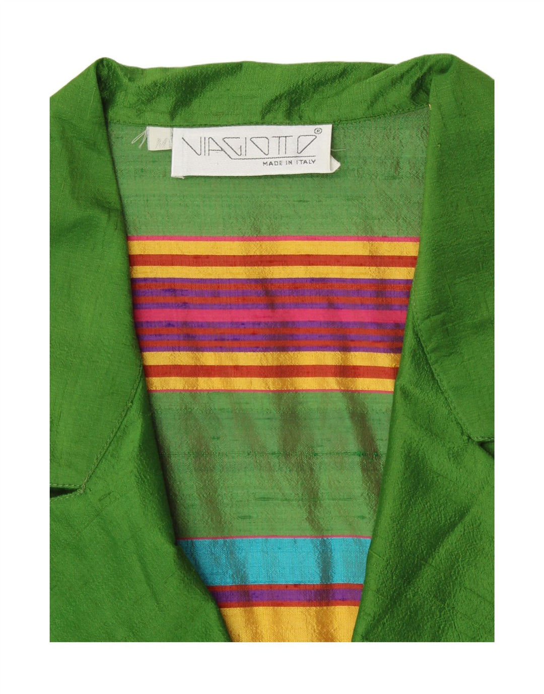 VINTAGE Top cardigan cu mânecă scurtă pentru femei UK 12 Medium Green Dunge Retro