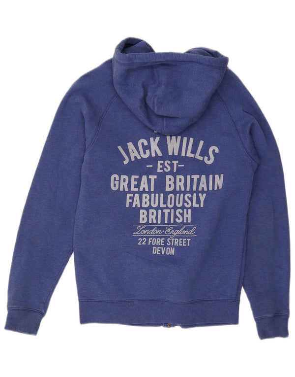 Pulover Jack Wills pentru bărbați, cu fermoar și grafic XS, bumbac, albastru