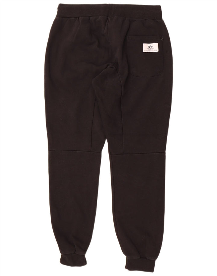 Pantaloni de trening grafic pentru bărbați Alpha Industries Pantaloni de jogging mediu negru