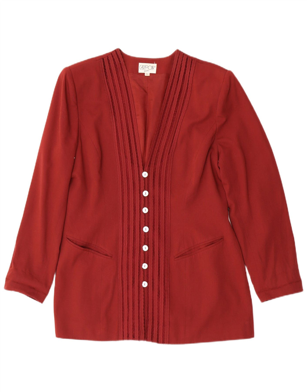 CARTOON Sacou blazer pentru femei cu 7 nasturi IT 42 Medium Red Viscose