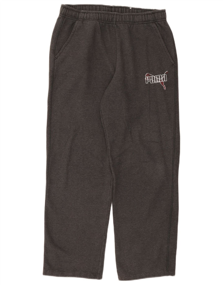 Pantaloni de trening Puma pentru bărbați, bumbac, gri mediu