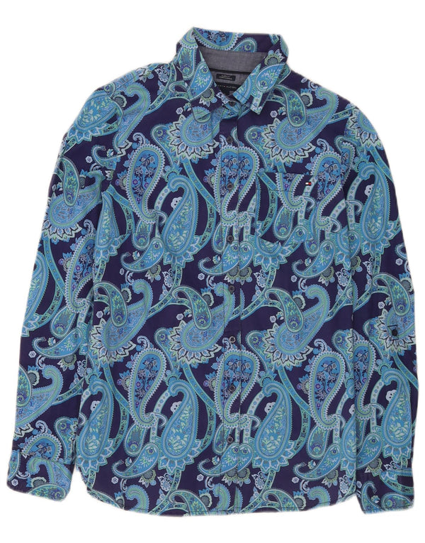 Cămașă pentru femei Tommy Hilfiger, cu croiala clasică, UK 10 Small Blue Paisley Modern
