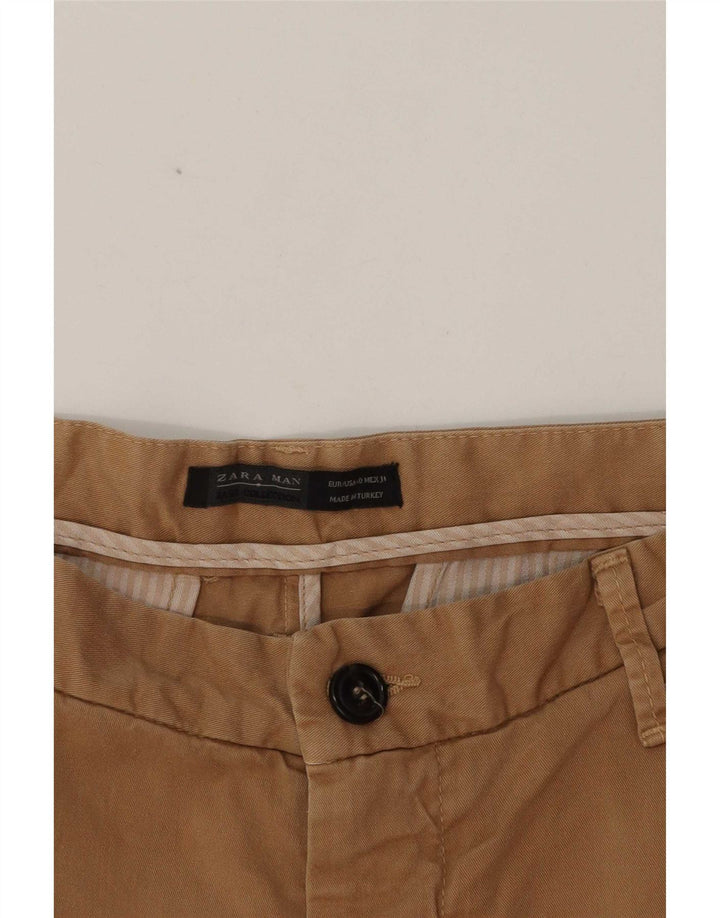 Pantaloni chino slim pentru bărbați Zara EU 40 Mediu L31 L35 Bej