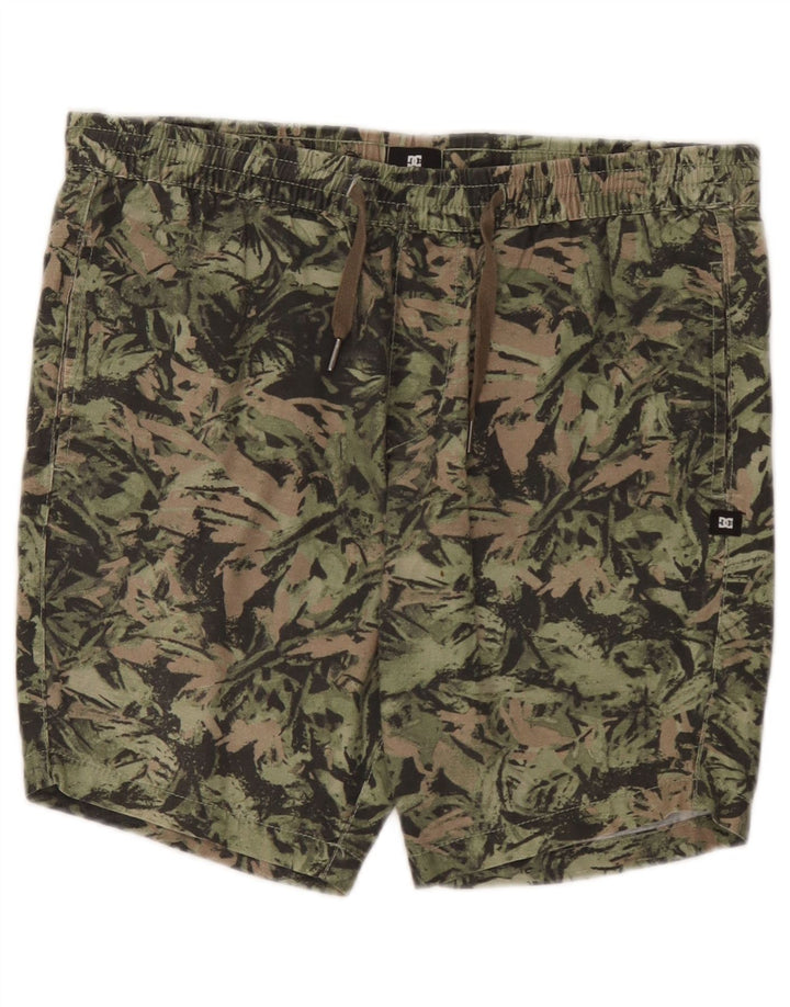 Pantaloni scurți sport DC pentru bărbați, bumbac camuflaj, verde