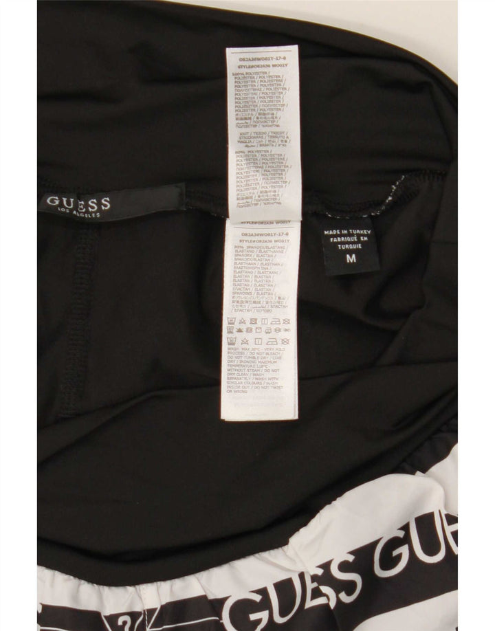 Pantaloni scurți sport grafic Guess pentru femei UK 12 Poliester cu dungi negre medii