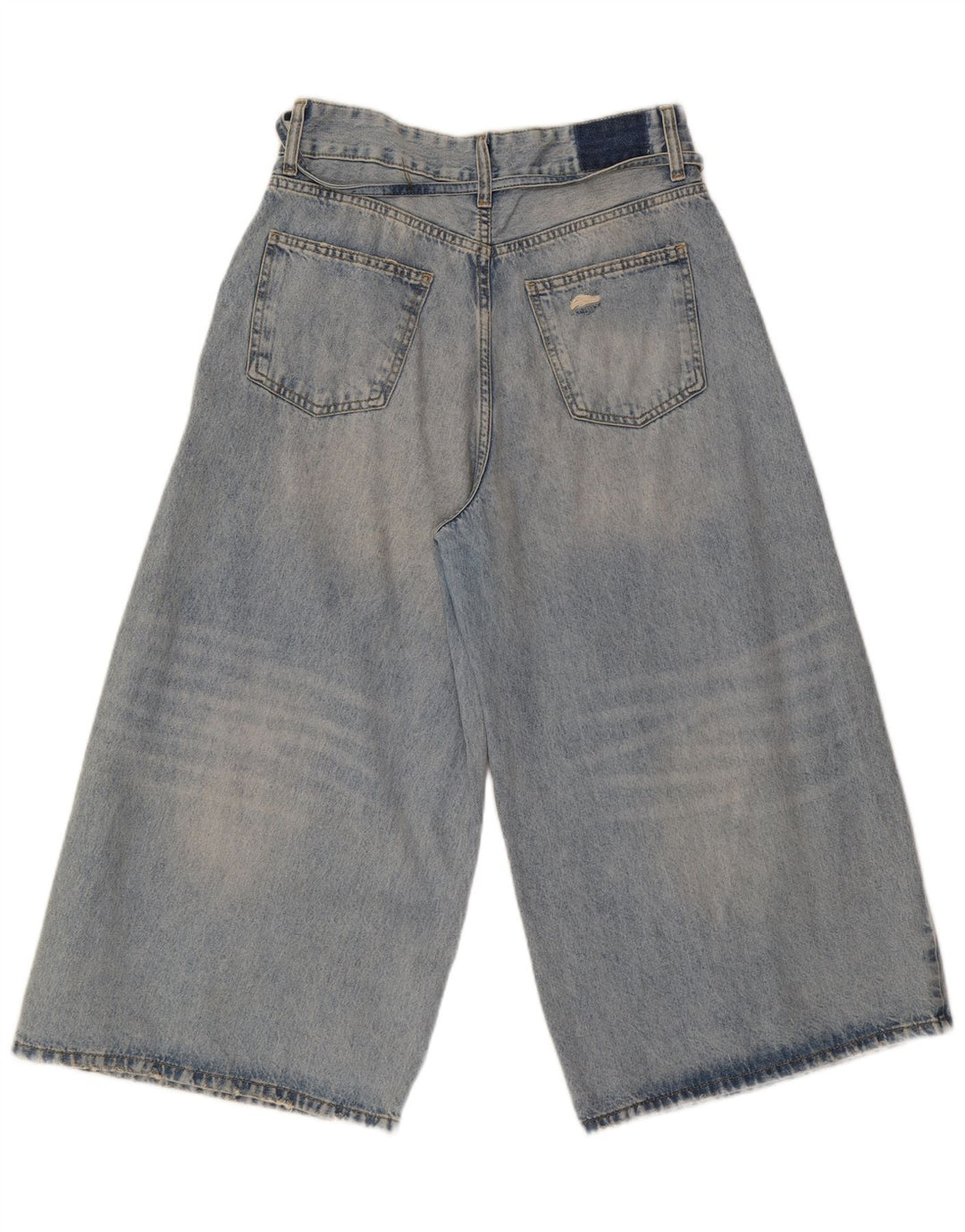 Blugi Capri pentru femeie cu picioare late Zara EU 40 Medium L30 L21 Bumbac albastru