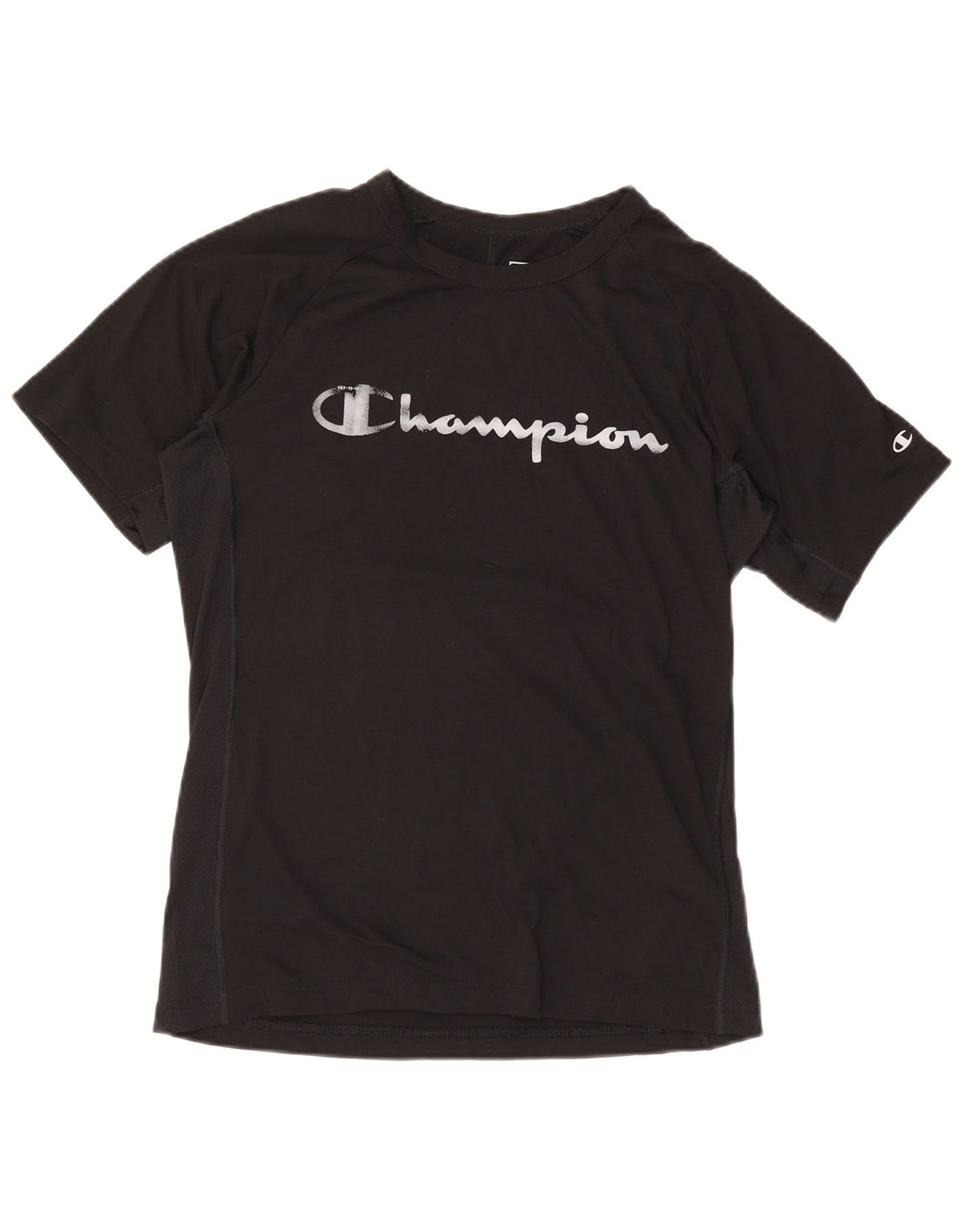 Tricou grafic Champion pentru femei Top UK 16 Poliester negru mare
