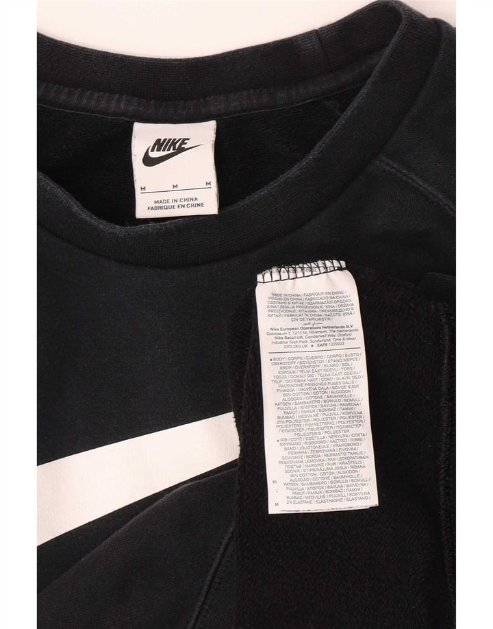 Pulover Nike Swoosh Graphic pentru bărbați, bumbac mediu negru