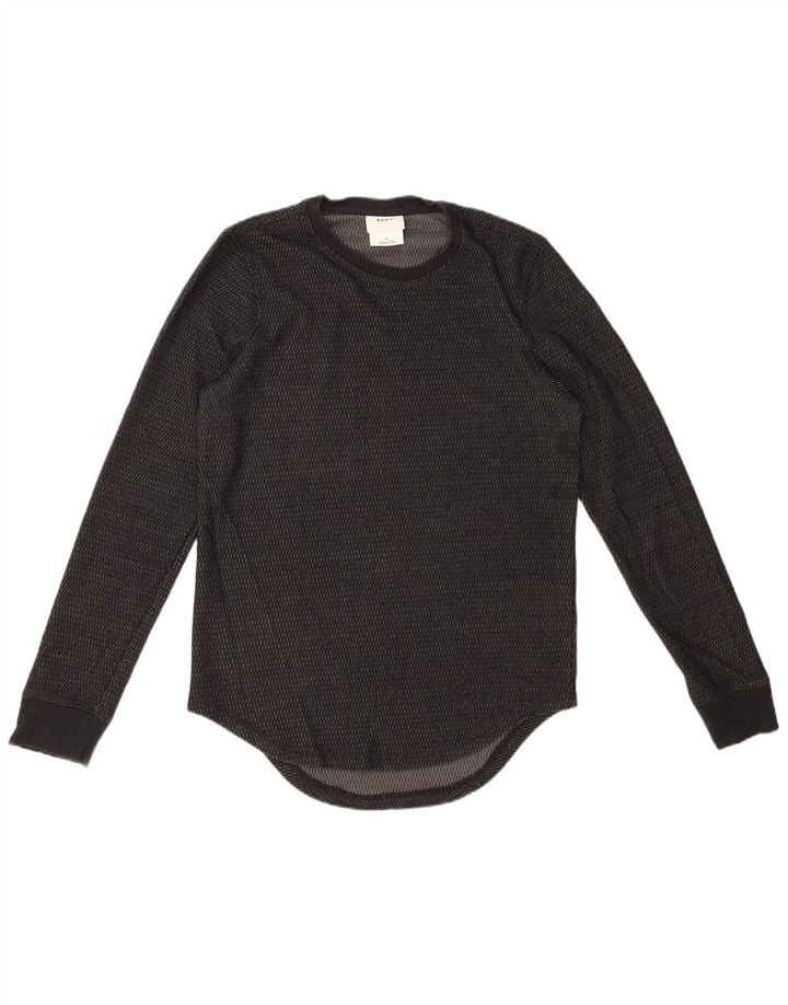 DKNY Top pentru bărbați cu mânecă lungă XS bumbac negru