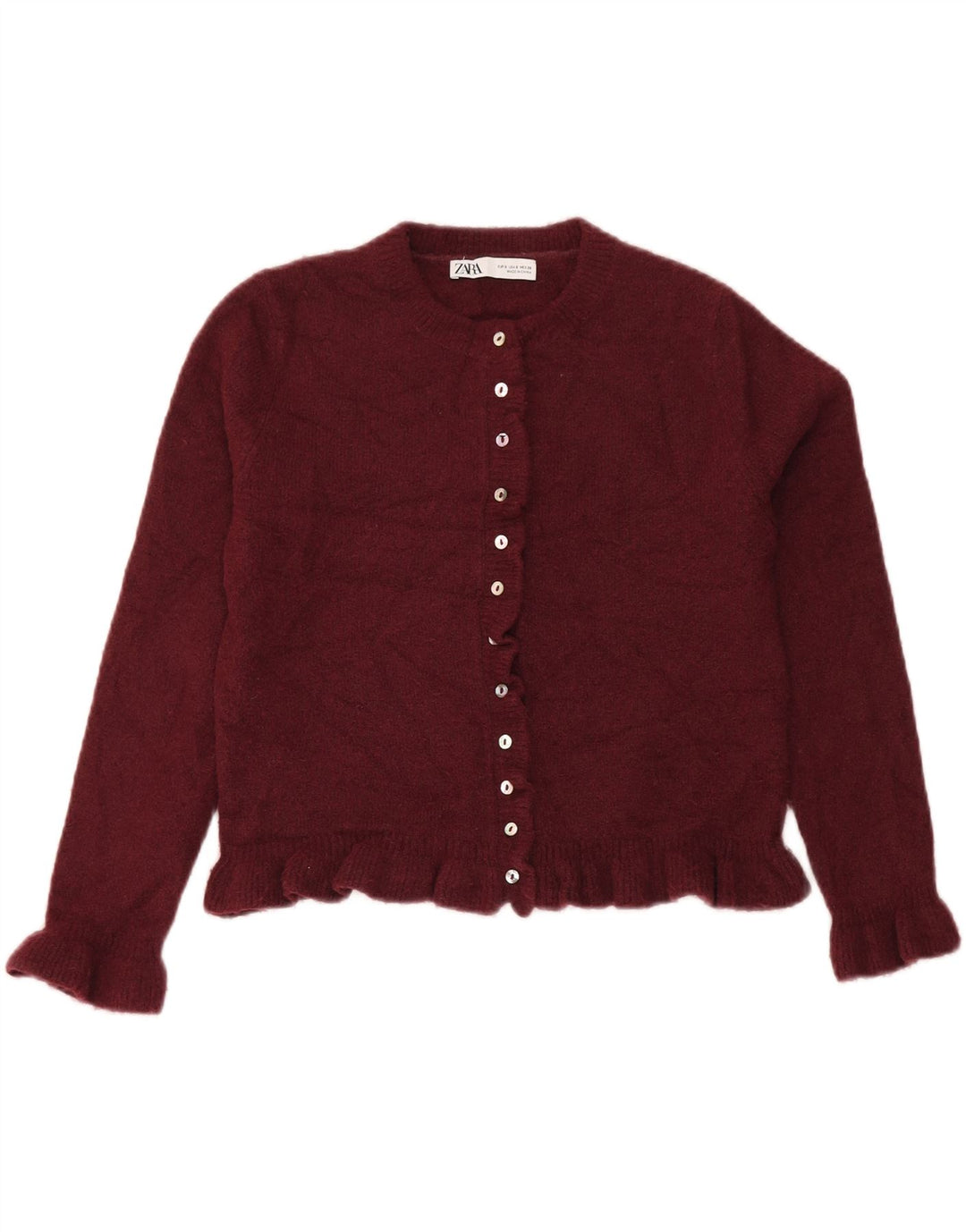 Pulover cardigan supradimensionat pentru femei Zara UK 10, poliester maro mic