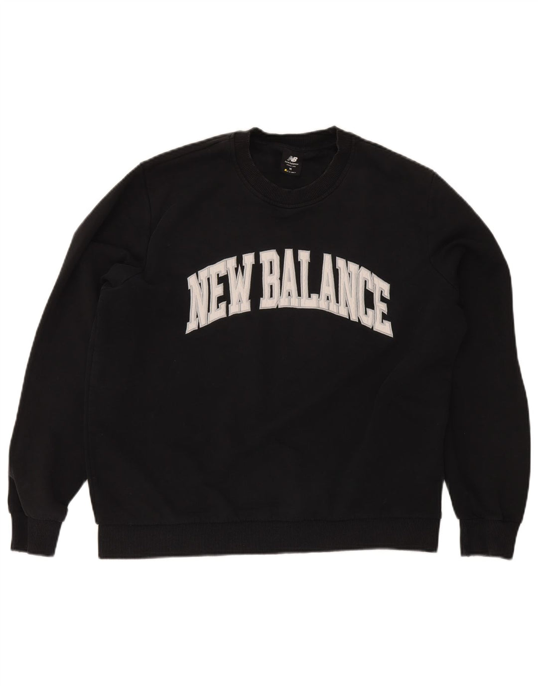 Pulover grafic pentru bărbați New Balance, bumbac mediu negru