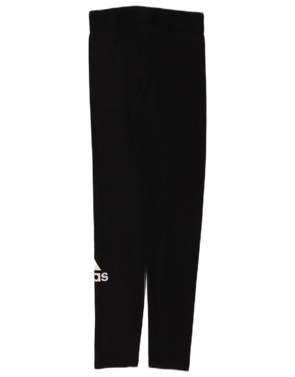 Leggings grafic Adidas pentru femei UK 4/6 XS bumbac negru