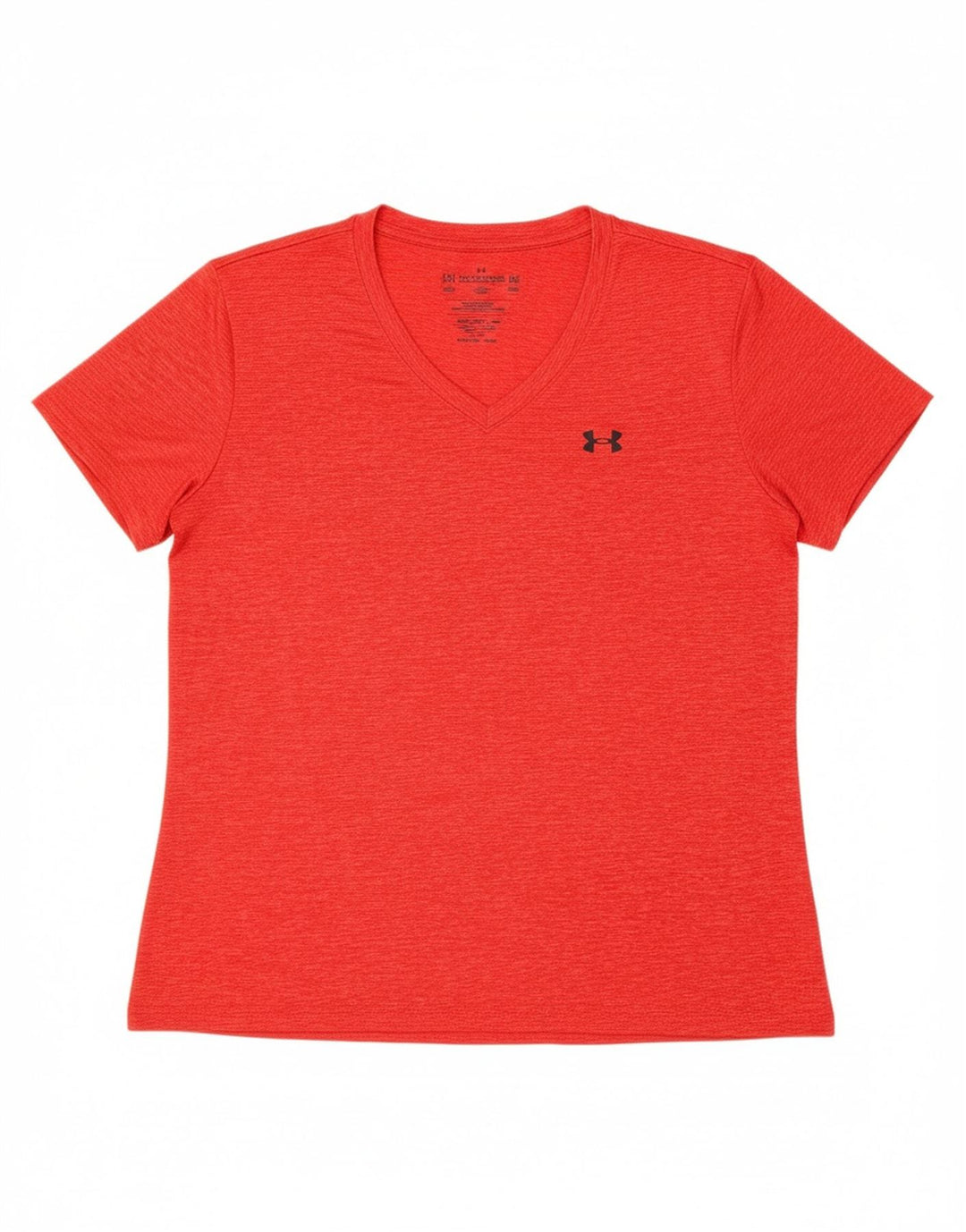 UNDER ARMOUR Mens T-Shirt Top Large Red Flecked Polyester