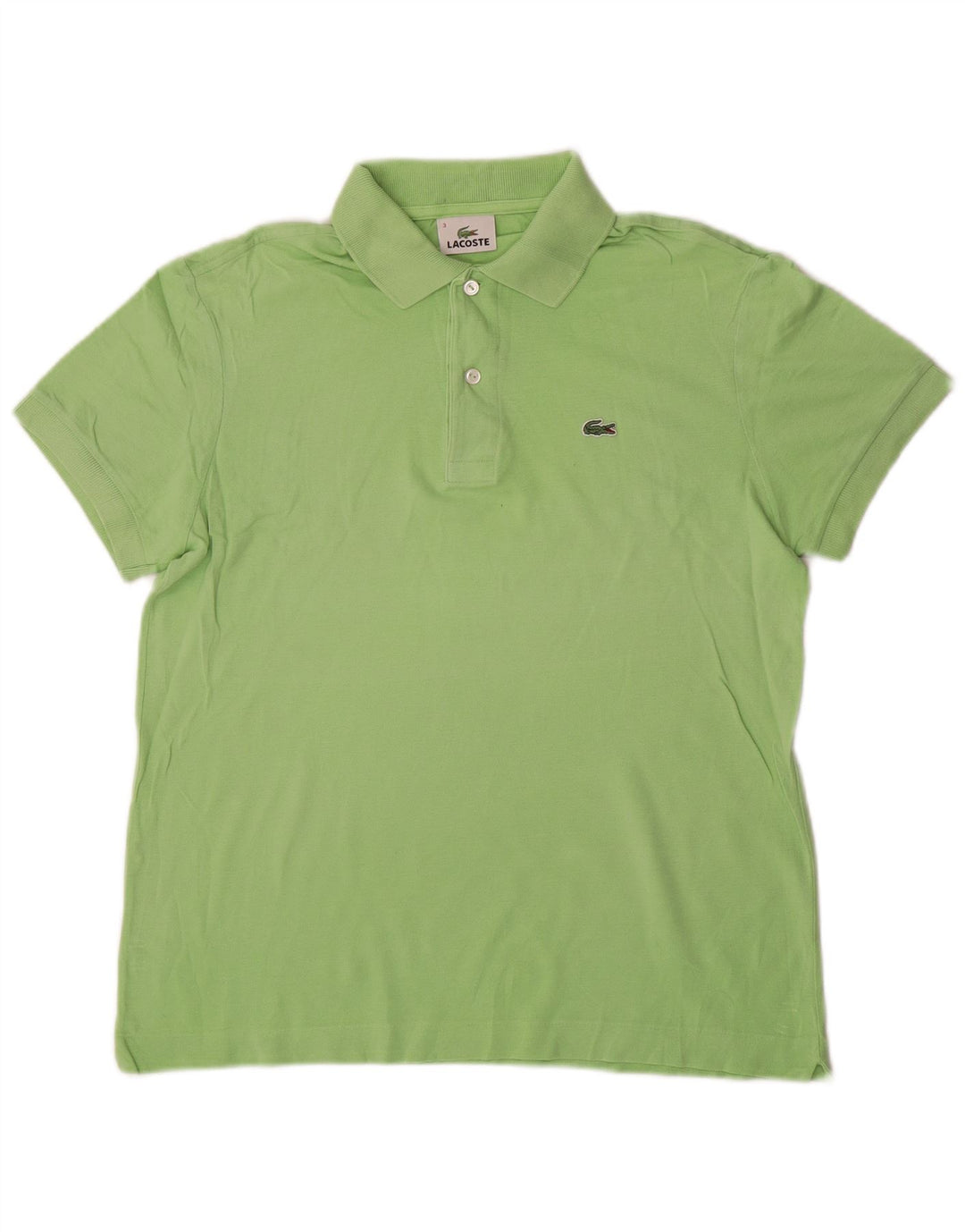 Tricou polo Lacoste pentru bărbați, mărimea 3, bumbac verde mic