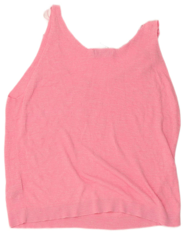Marks & Spencer Crop Vest Top pentru femei UK 18 XL roz acrilic