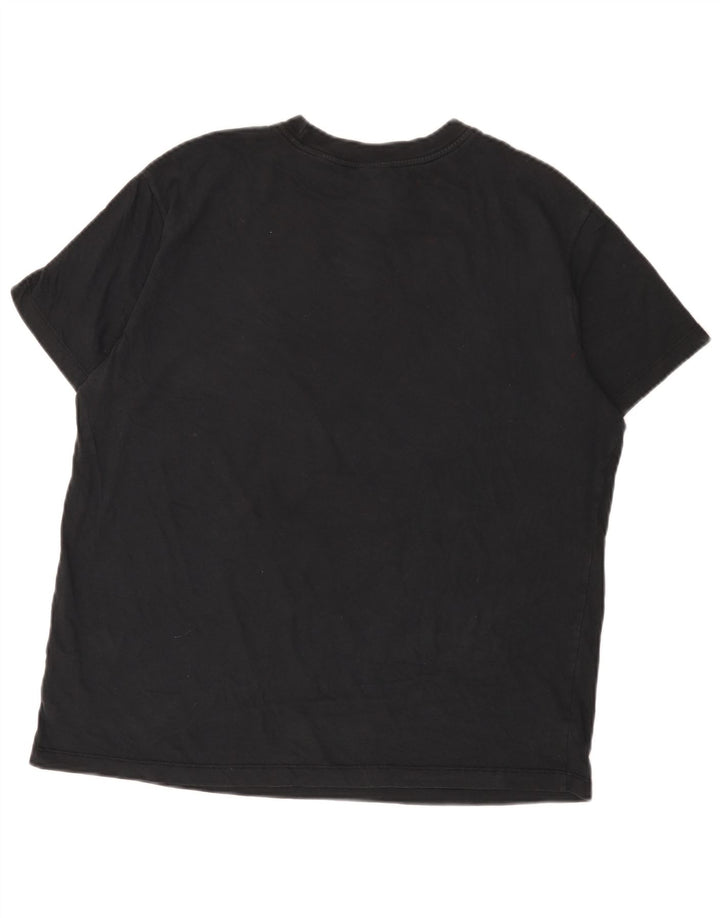 Tricou grafic supradimensionat Nike pentru bărbați Top mediu din bumbac negru