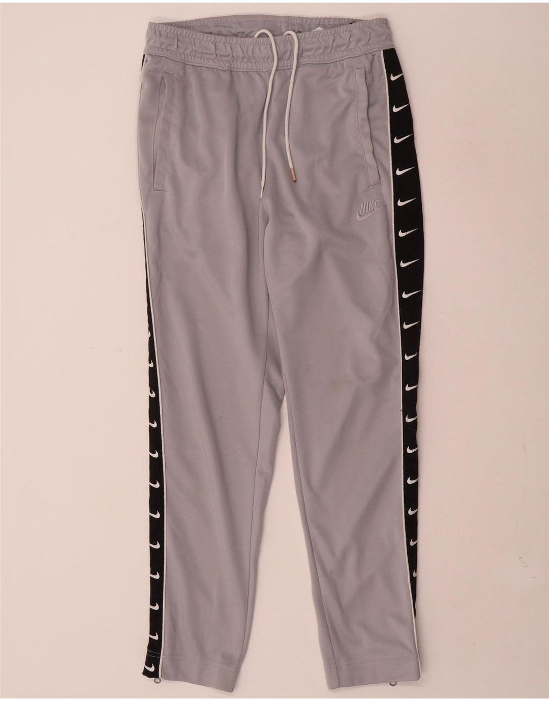 Pantaloni de trening grafic Nike pentru bărbați, gri mici, poliester color bloc