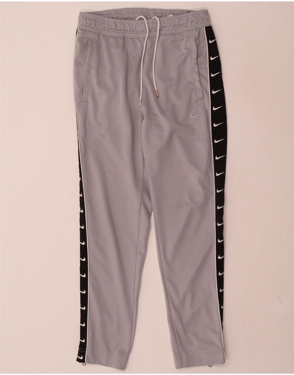 Pantaloni de trening grafic Nike pentru bărbați, gri mici, poliester color bloc