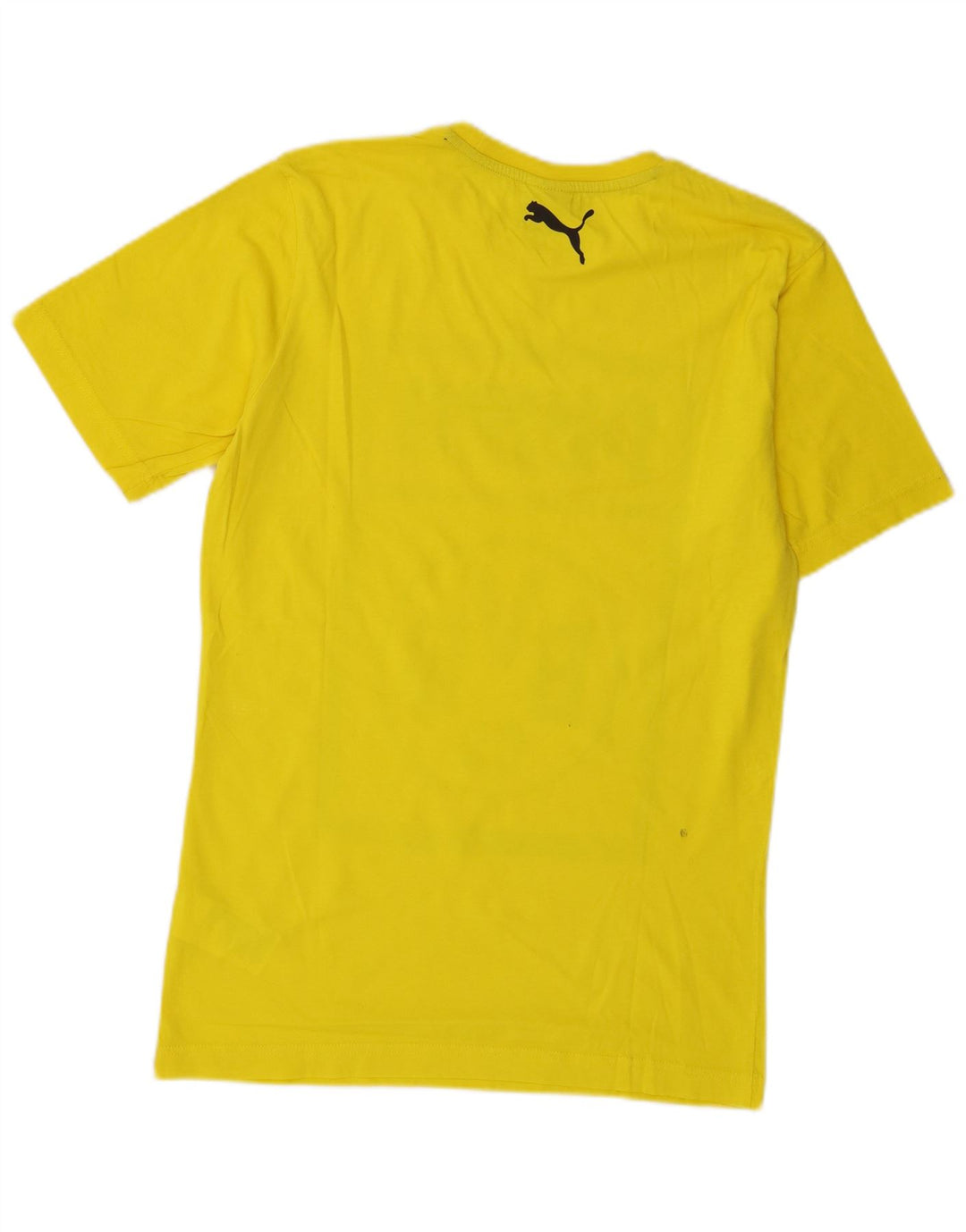 Tricou grafic Puma pentru bărbați Top din bumbac galben mediu