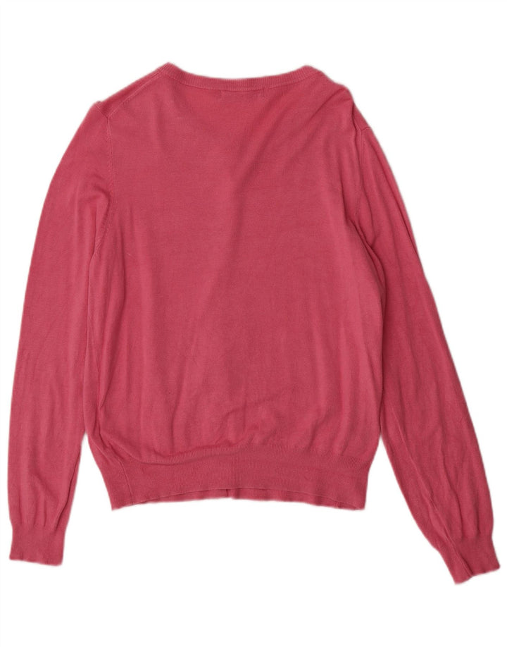 Pulover cardigan pentru femei Marks & Spencer UK 16 mare, roz, viscoză, clasic