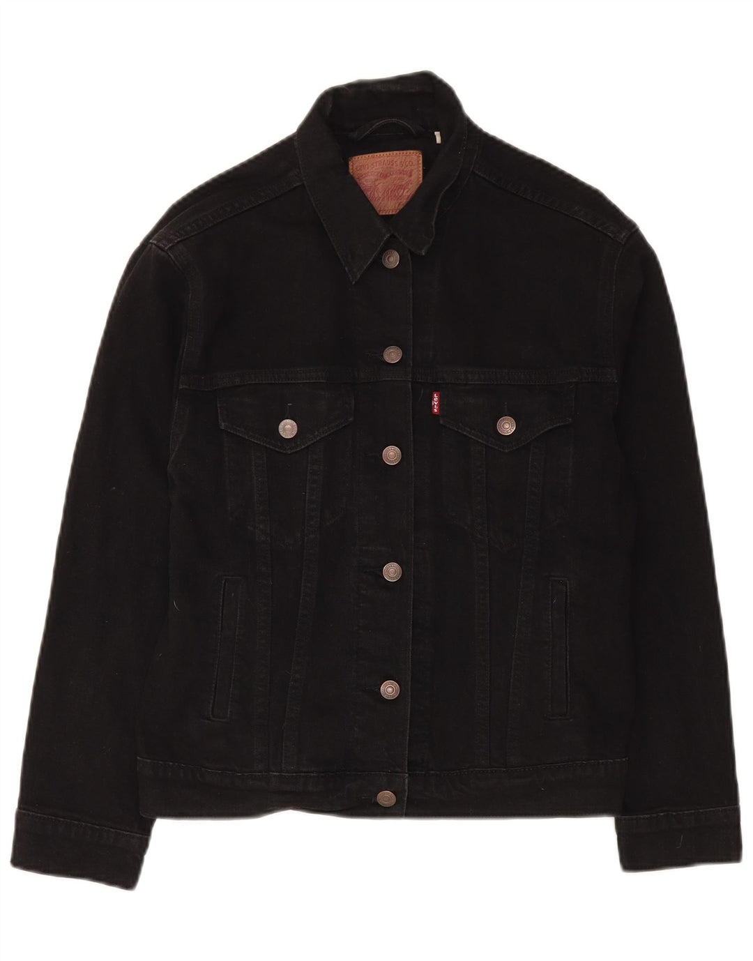 Jachetă de blugi Levi's pentru femei UK 14, bumbac mediu negru