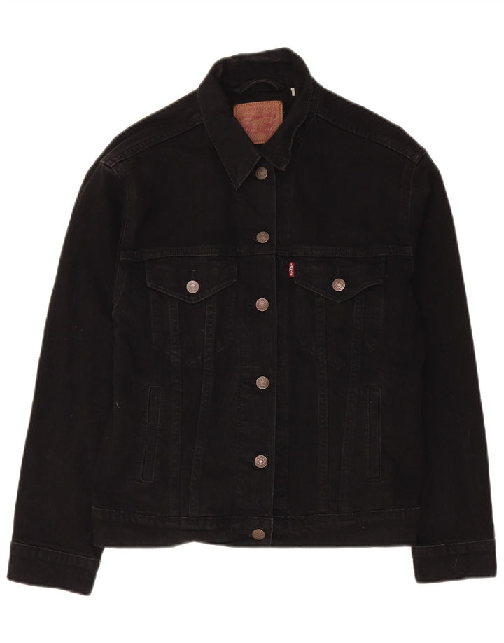 Jachetă de blugi Levi's pentru femei UK 14, bumbac mediu negru