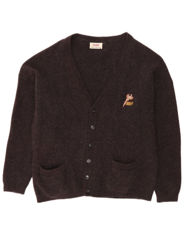 Pulover cardigan pentru bărbați Sisley, lână virgină, gri mare