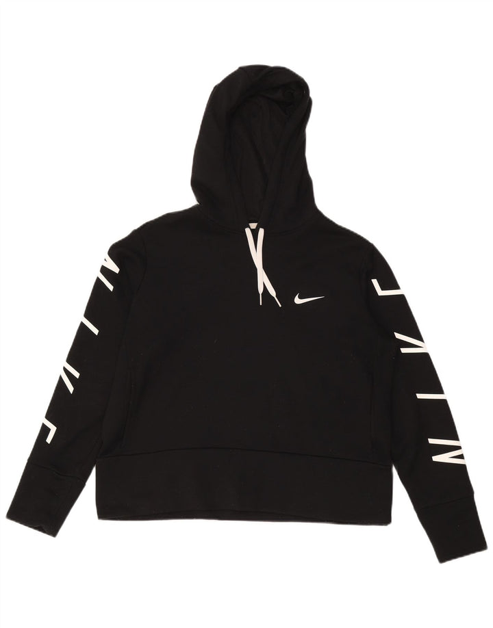 Pulover NIKE Crop Graphic pentru femei UK 14 Poliester mediu negru
