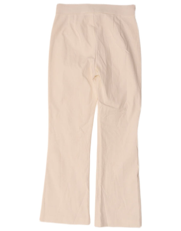 Pantaloni casual pentru femei Bootcut Zara Mici L26 L26 Bumbac alb