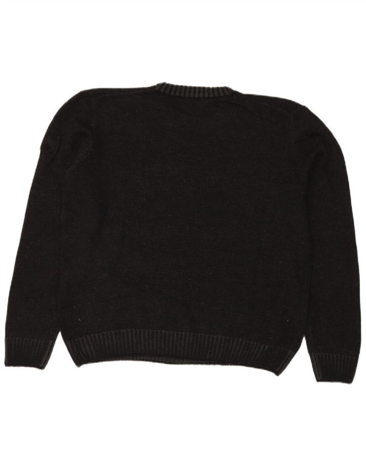 LUMBERJACK Pulover pentru bărbați cu gât roșu, 2XL, gri acrilic
