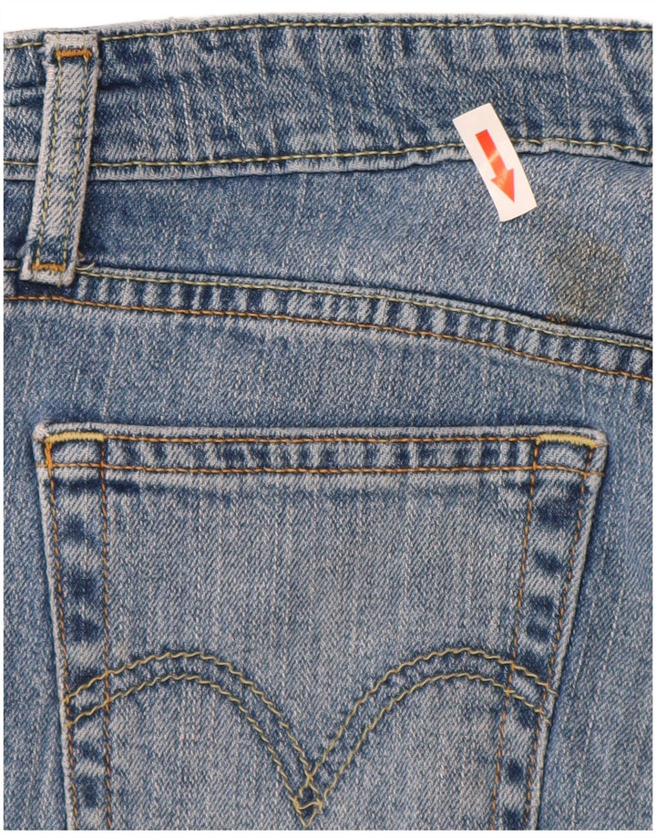 Blugi Levi's 518 Super Low Bootcut W28 L32 Bumbac albastru