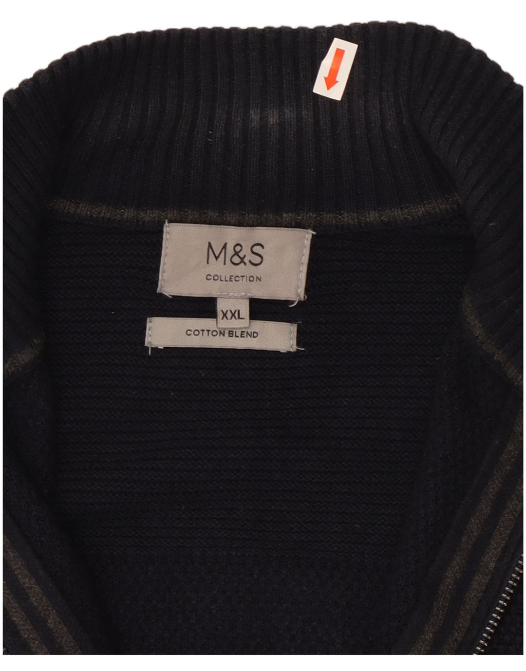 Pulover cardigan pentru bărbați Marks & Spencer, bumbac bleumarin 2XL