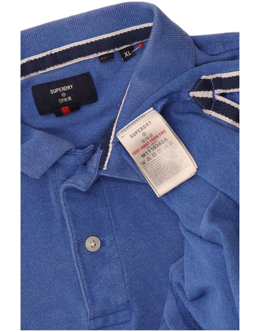 Tricou polo pentru bărbați Superdry XL, bumbac albastru