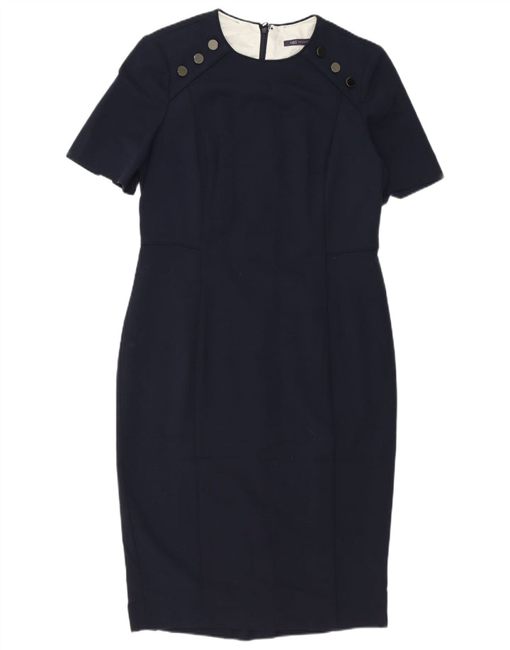 Rochie teacă pentru femei Marks & Spencer UK 14 mare poliester bleumarin