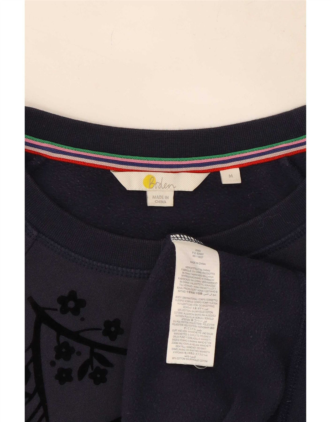 Pulover Boden pentru femei cu model abstract, UK 14 Medium Bleumarin