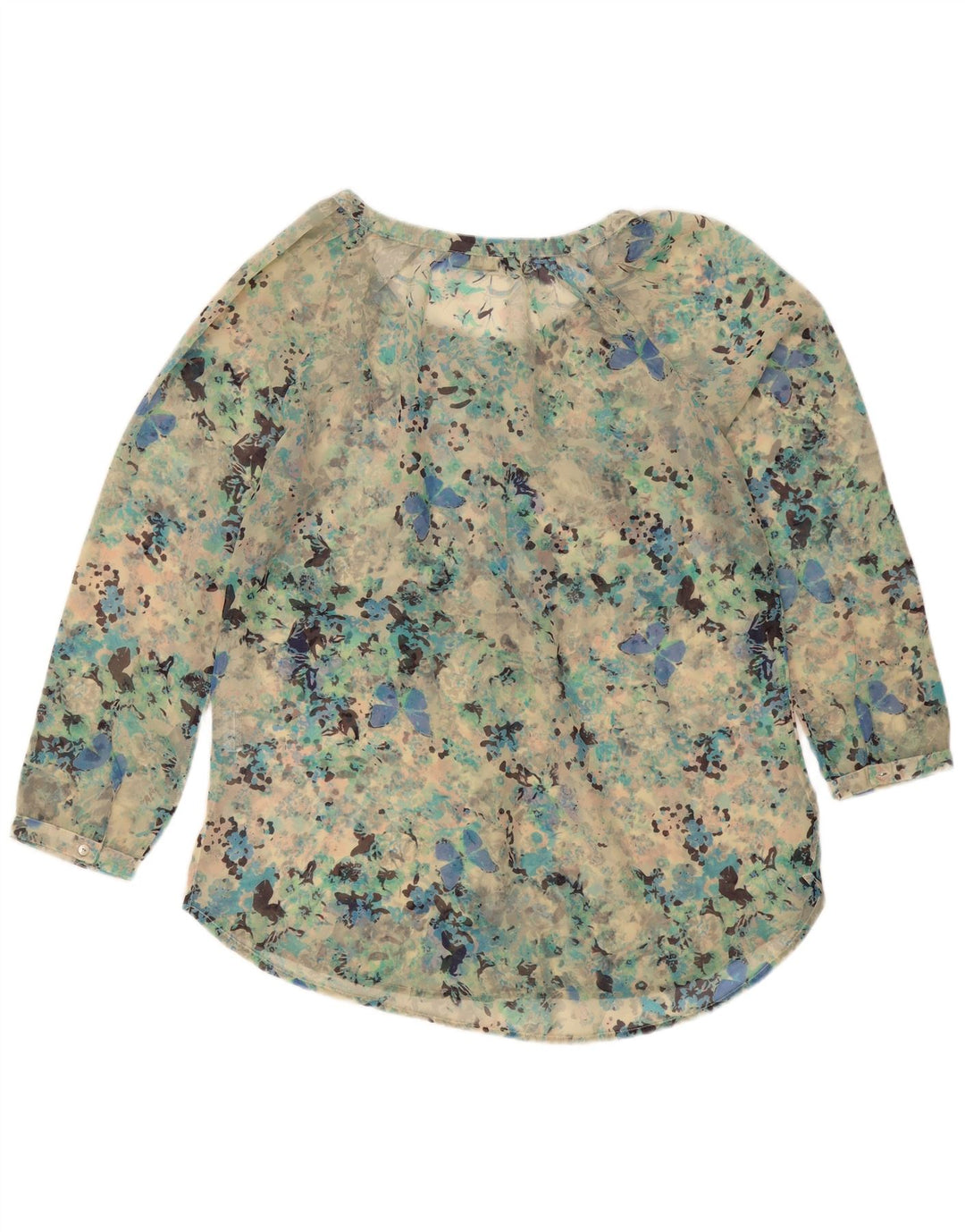 Bluză Vintage pentru femei UK 18 XL Turquoise Spotted