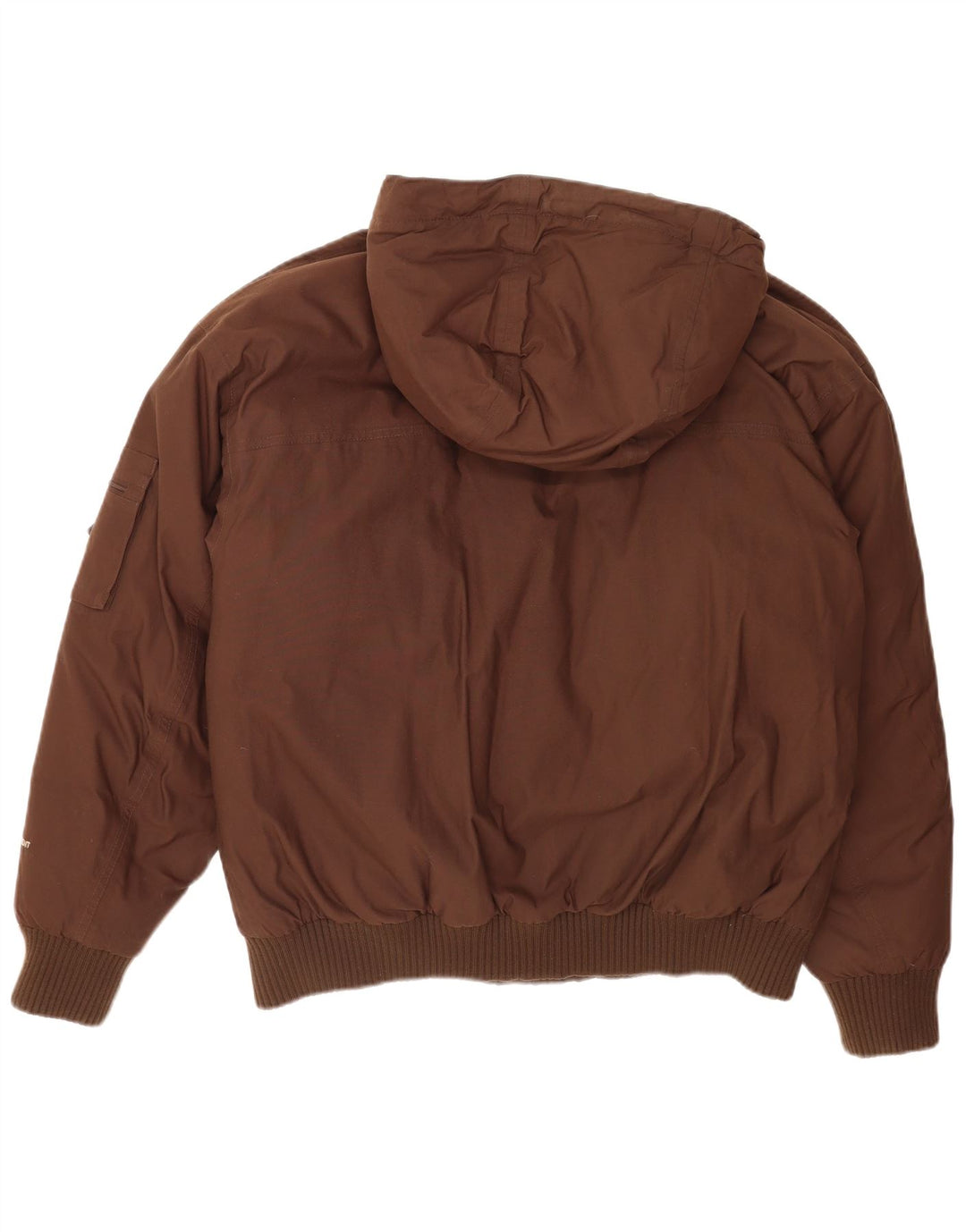 Jachetă Windbreaker pentru bărbați cu glugă The North Face UK 38, nailon maro mediu