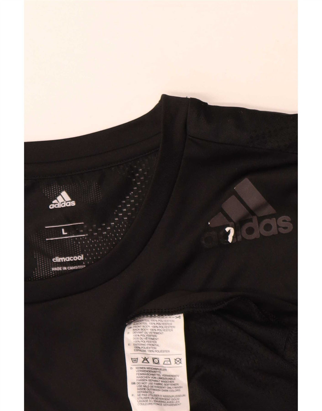 Tricou Adidas Climacool pentru bărbați Top mare poliester negru