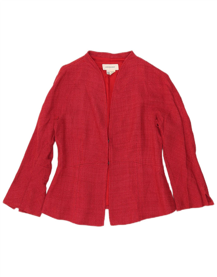 Jachetă Blazer Femei Zara EU 40 Roșu Mediu Rayon