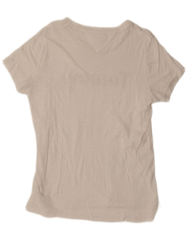 Tricou cu grafic Tommy Hilfiger pentru femei Top UK 18 XL Bumbac alb
