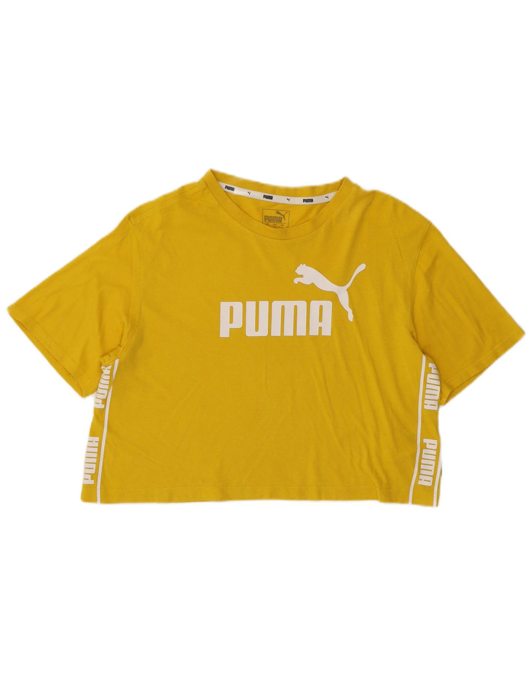 Tricou cu grafic supradimensionat pentru femei PUMA Top UK 10 Bumbac galben mic