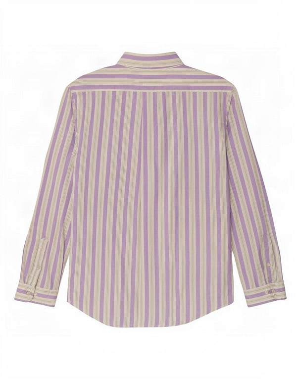 Polo Ralph Lauren Mens Custom Fit Shirt Size 42 16 1/2 Large Purple Striped