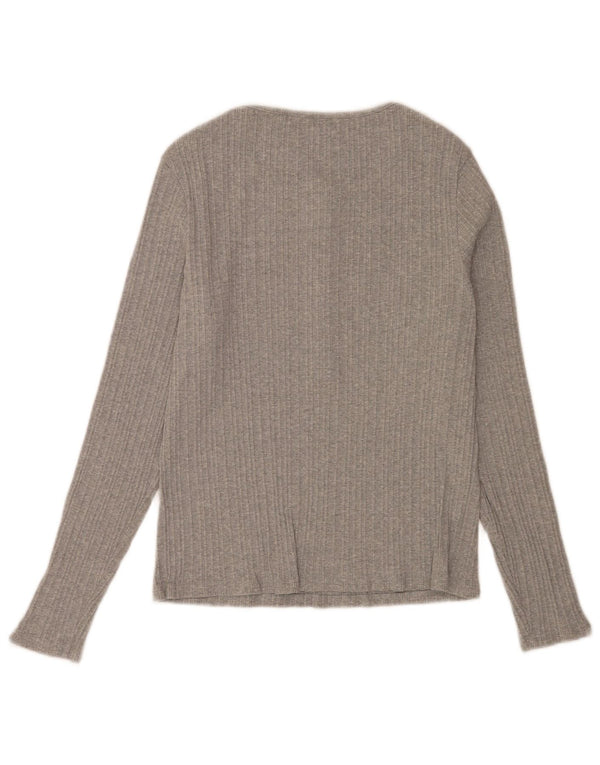 Levi's Femei Regular Top cu mânecă lungă UK 14 Large Gri