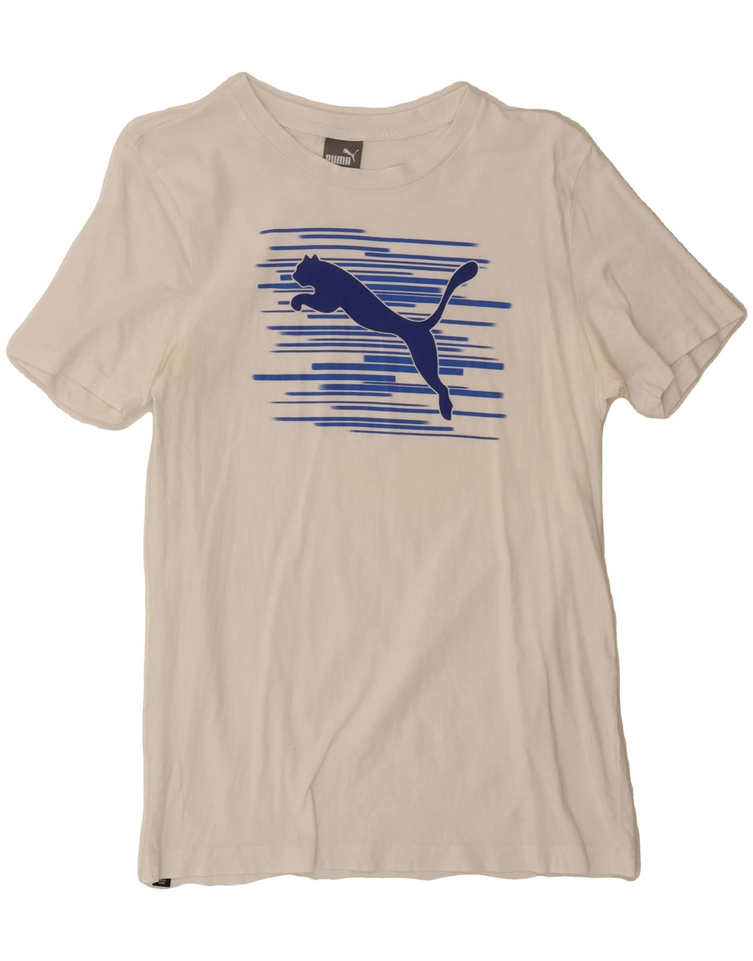 PUMA Mens Graphic T-Shirt Top Small White Vintage Puma and Second-Hand Puma from Messina Hembry 