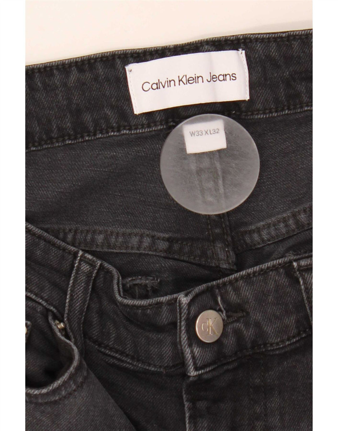 Blugi slim pentru bărbați Calvin Klein W33 L32 bumbac negru