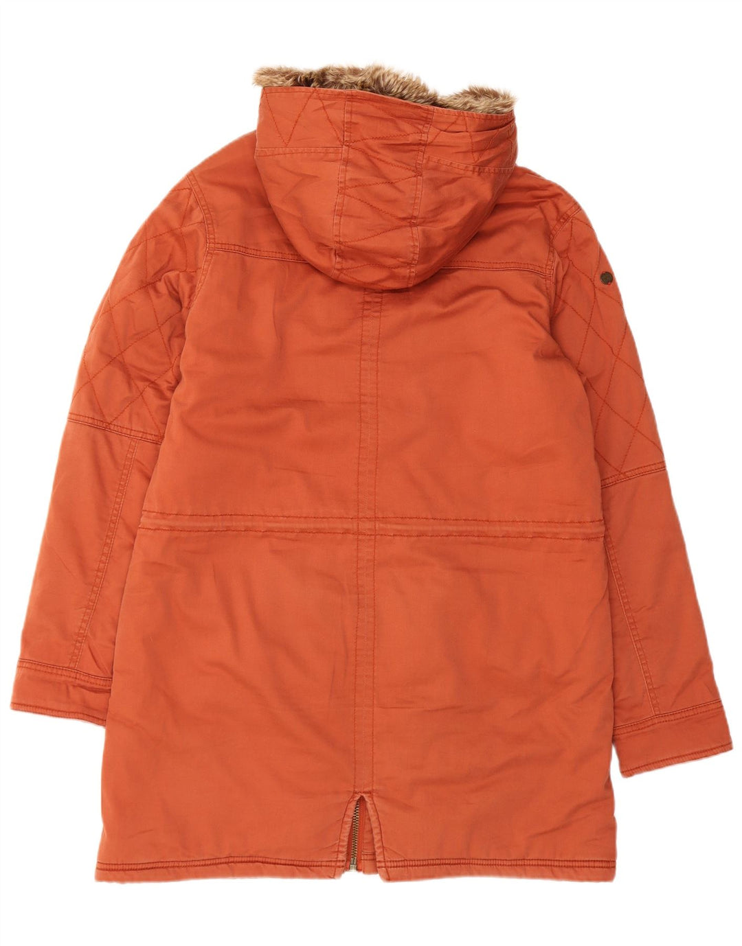 Jachetă parka cu glugă Billabong pentru femei UK 14 bumbac portocaliu mediu