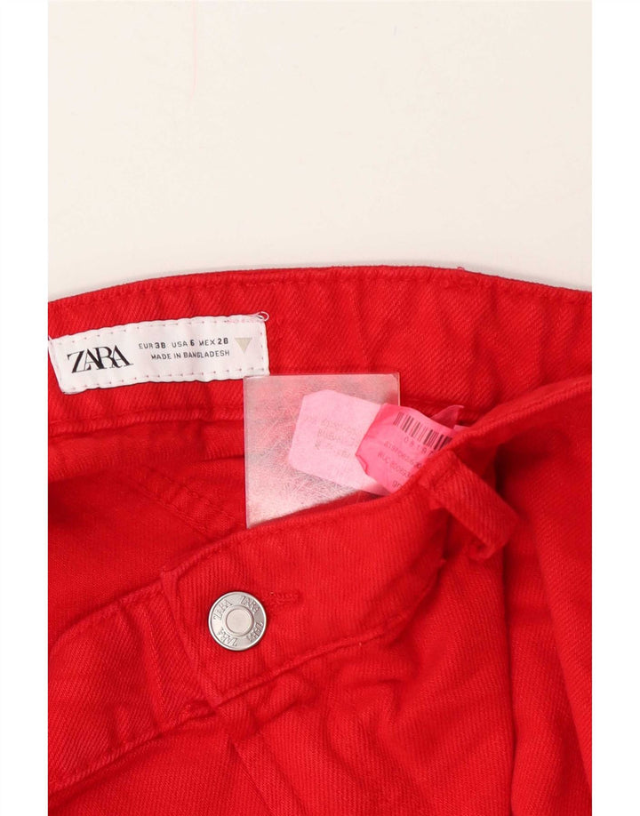 Pantaloni scurți casual pentru femei Zara EU 38 Small W28 Bumbac roșu