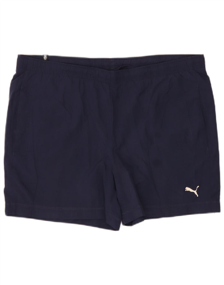 Pantaloni scurți sport Puma pentru bărbați, mari, albastru, poliester