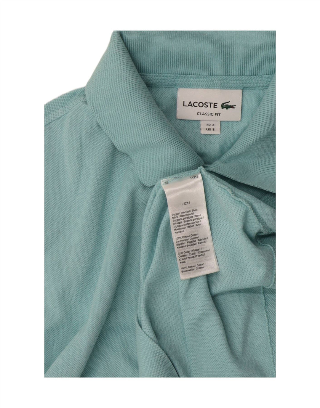 Tricou polo Lacoste Classic Fit pentru bărbați, mărimea 3, bumbac albastru mic
