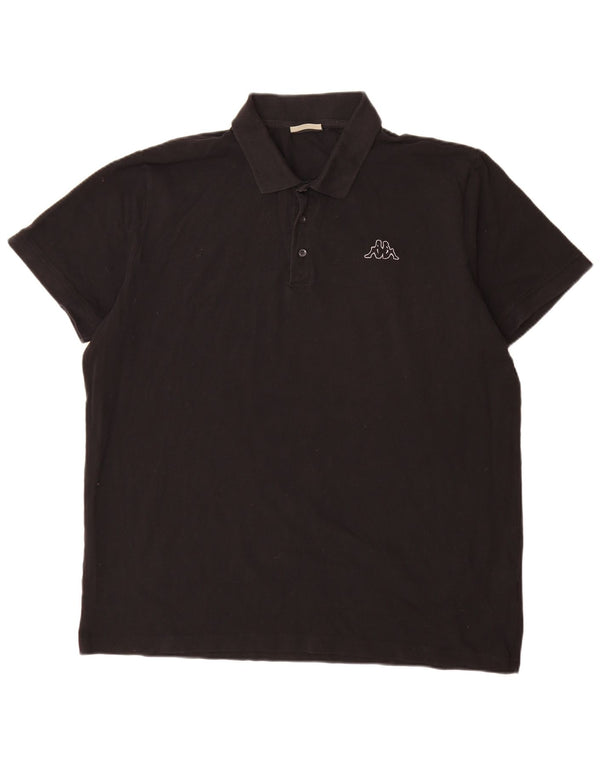 Kappa Mens Polo Shirt 2XL Black Cotton